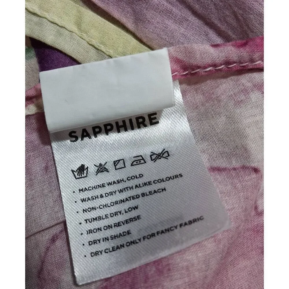 Sapphire womens long scarf pink yellow lightweight cotton spring summer